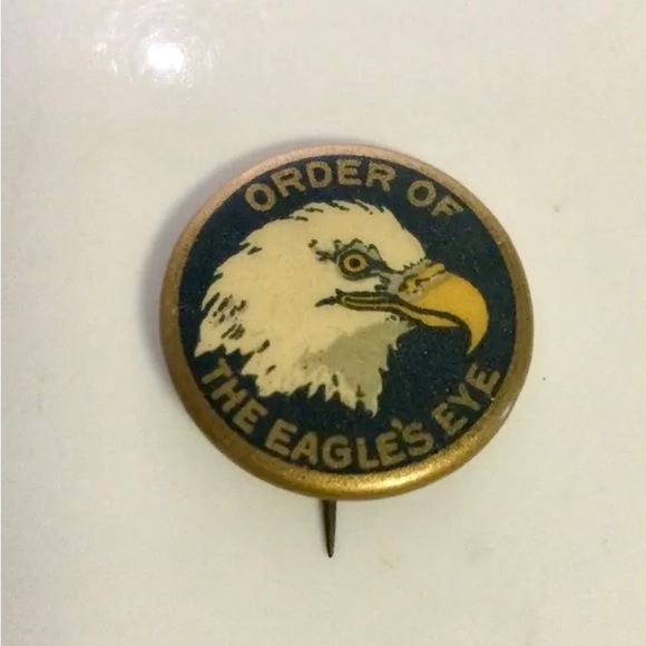 Antique Rare Early 1900’s Fraternal Order Of The Eagle’s Back Pin - Picture 2 of 5